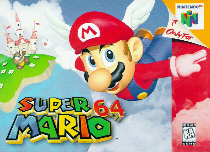 The cover of Super Mario 64, a very influential game for its time.