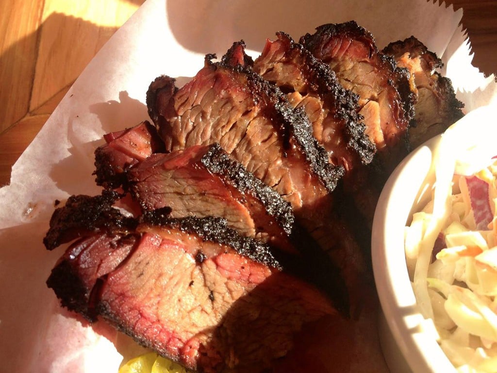 sliced brisket from The Joint barbecue restaurant in new Orleans