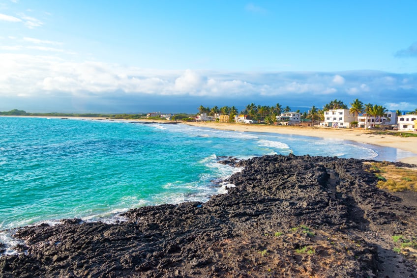 Beautiful beach in Galapagos