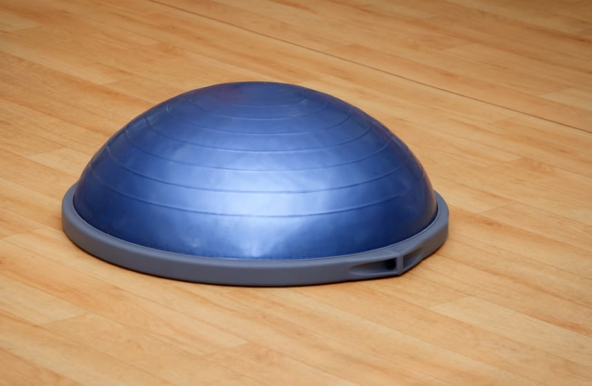 bosu ball or balance disk in a gym
