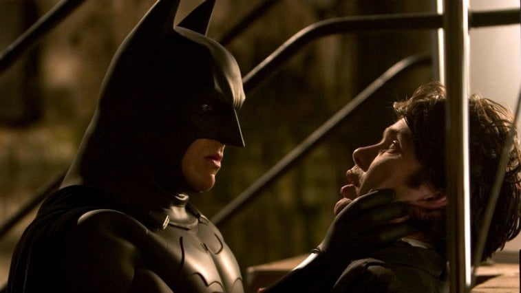 Christian Bale and Cillian Murphy in Batman Begins