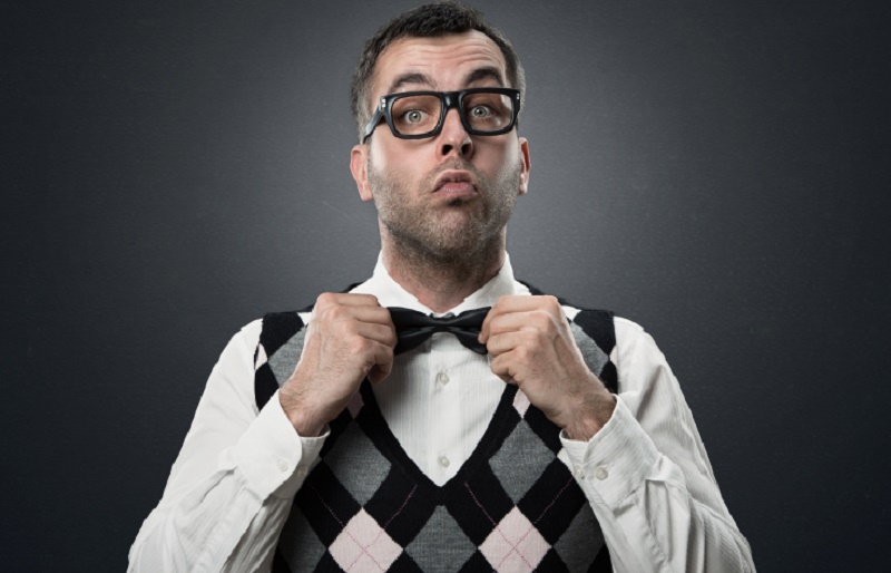 A man preparing for an interview