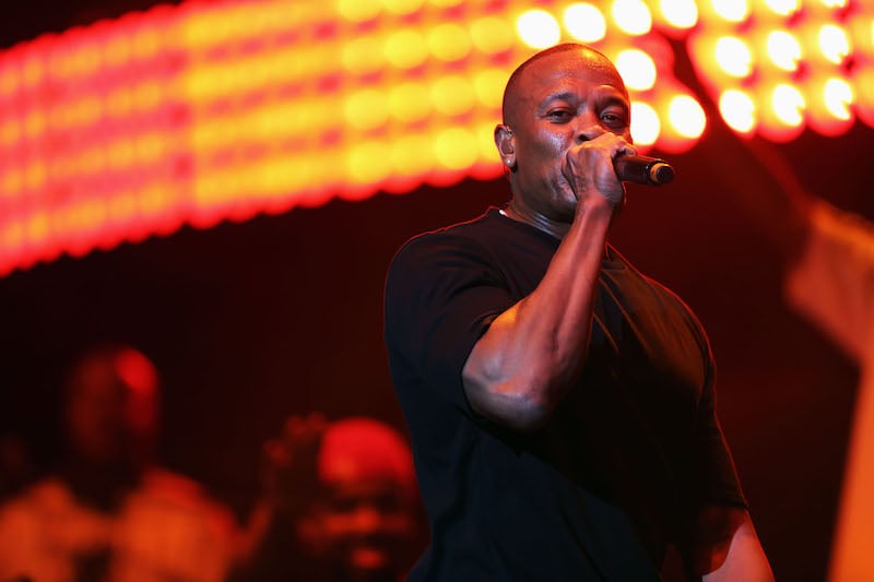 Rapper Dr. Dre performs during the Snoop Dogg, Kendrick Lamar, J.Cole, Miguel and SchoolBoyQ concert during the 2013 BET Experience at Staples Center on June 29, 2013 in Los Angeles, California. 
