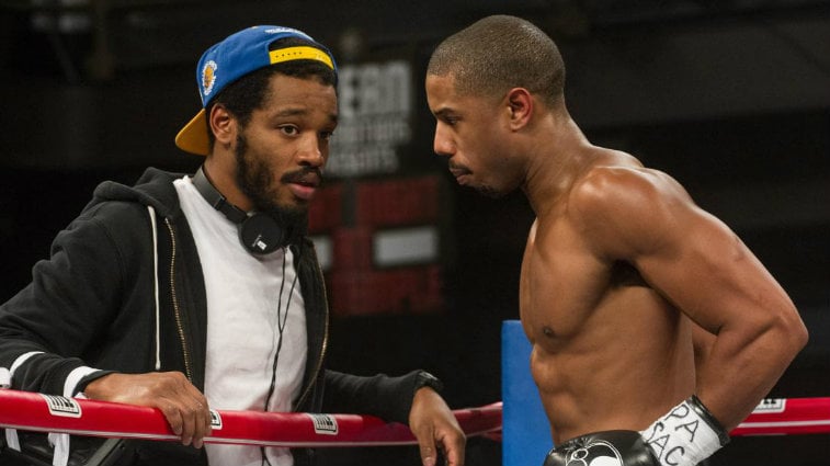 Ryan Coogler and Michael B Jordan on the Creed set