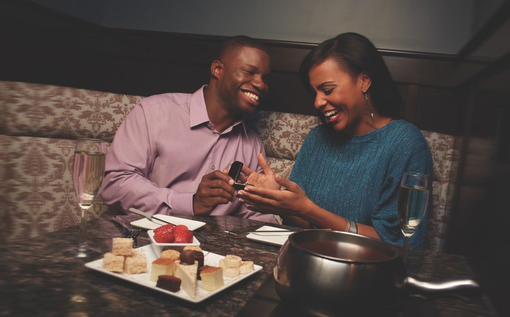 marriage proposal at The Melting Pot