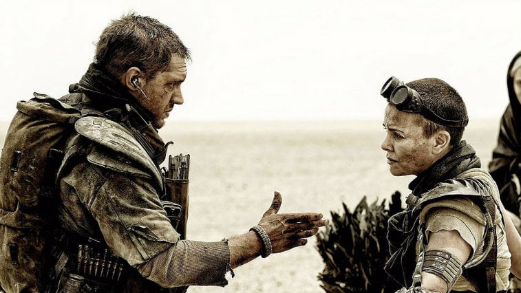 Tom Hardy and Charlize Theron in Mad Max: Fury Road