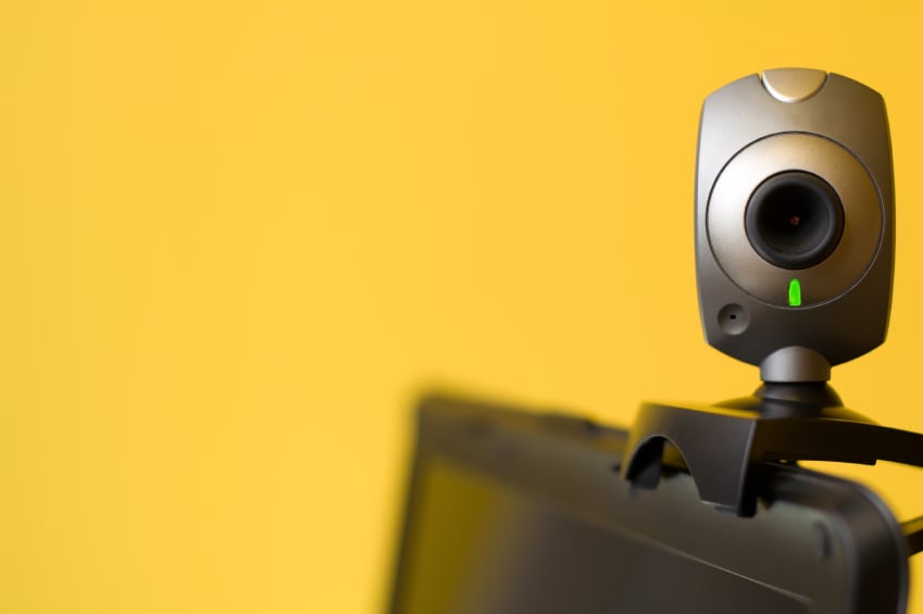 Webcamera on top of laptop screen
