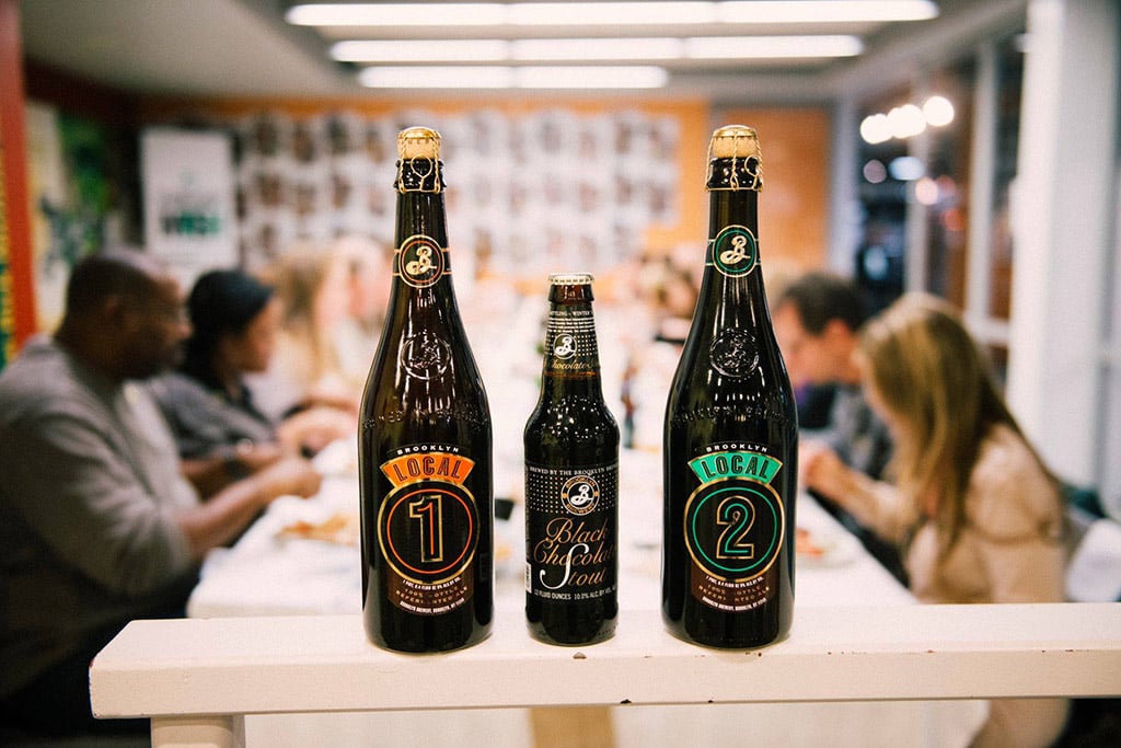 selection of Brooklyn Brewery beers including double chocolate stout