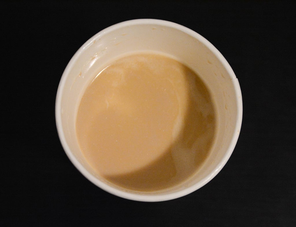 aerial image of a smoked butterscotch latte from starbucks