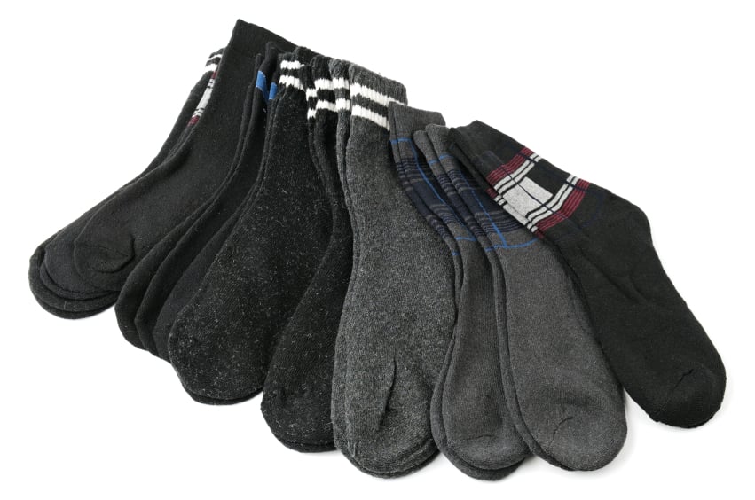 collection of pairs of socks with white background collection of pairs of socks with white background