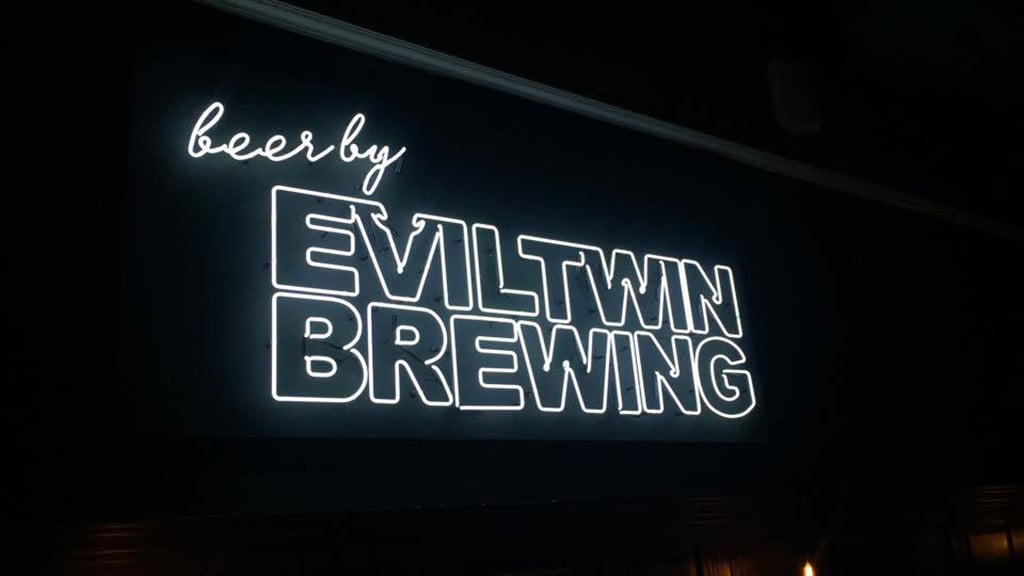 Evil Twin Brewing's light-up sign