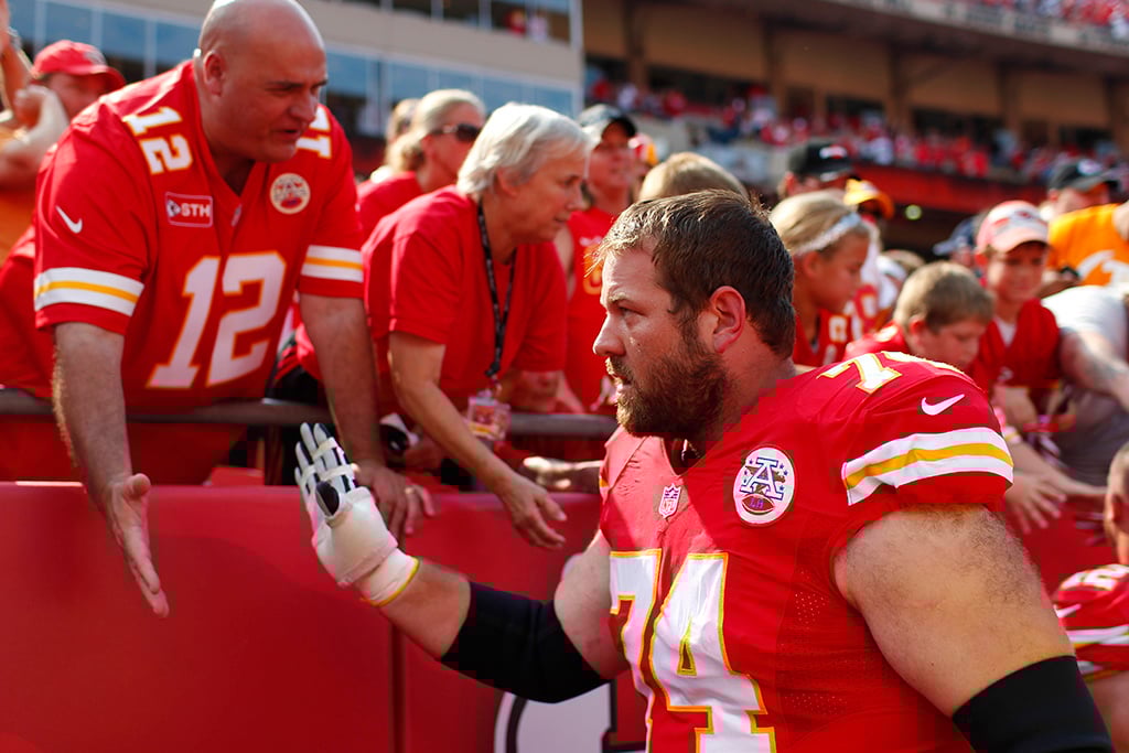 Geoff Schwartz after a game with the Kansas City CHiefs