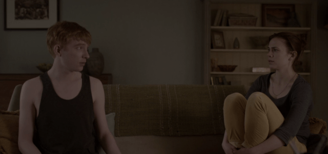 Domhnall Gleeson and Hayley Atwell in the 'Black Mirror' episode "Be Right Back"