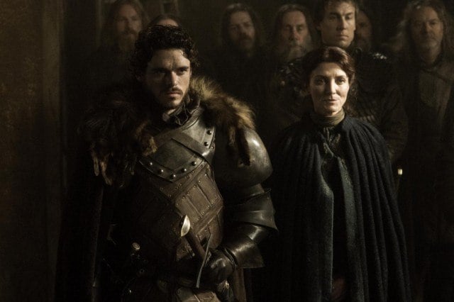 Robb Stark (Richard Madden) and Catelyn Stark (Michelle Fairley) in the 'Game of Thrones' episode "The Rains of Castamere"