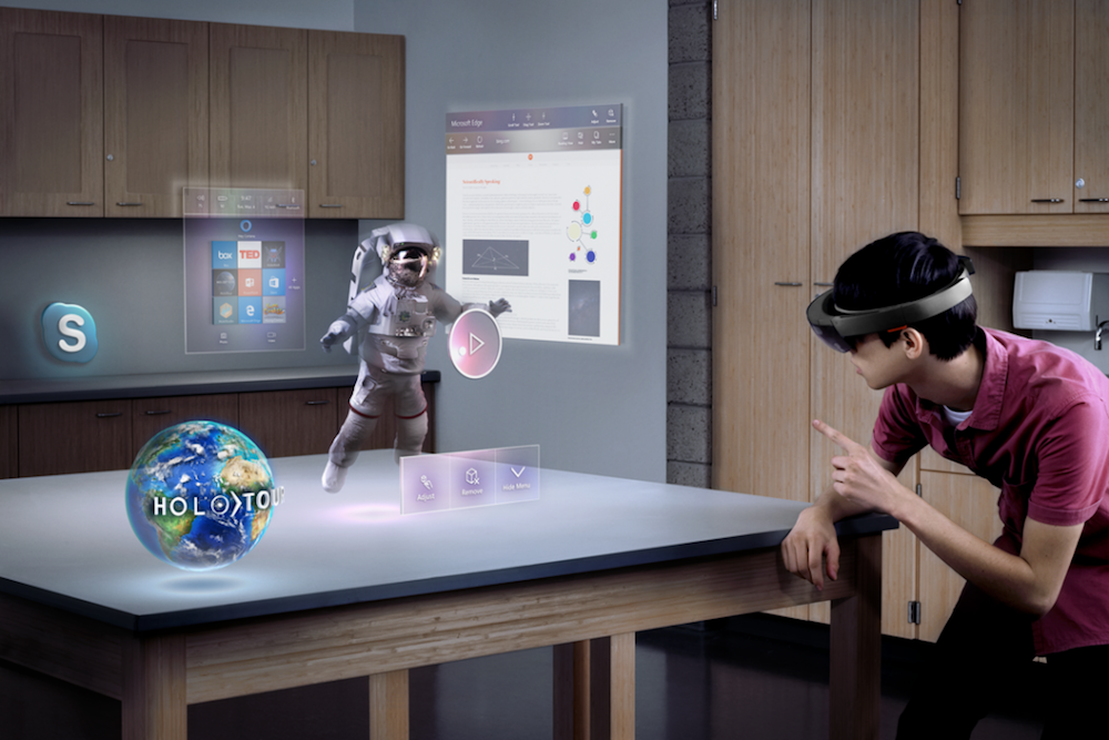 HoloLens augmented reality headset