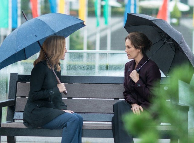 Dana Scully (Gillian Anderson) and Monica Reyes (Annabeth Gish) meet up in the 'X-Files' miniseries finale.
