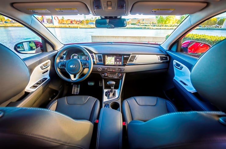 The interior of the 2017 Niro Touring