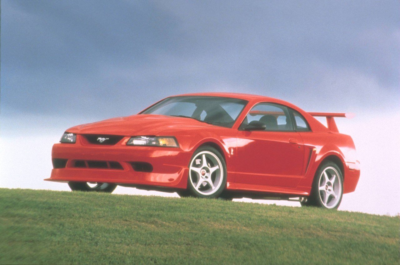 A red 2000 Ford SVT Mustang Cobra R