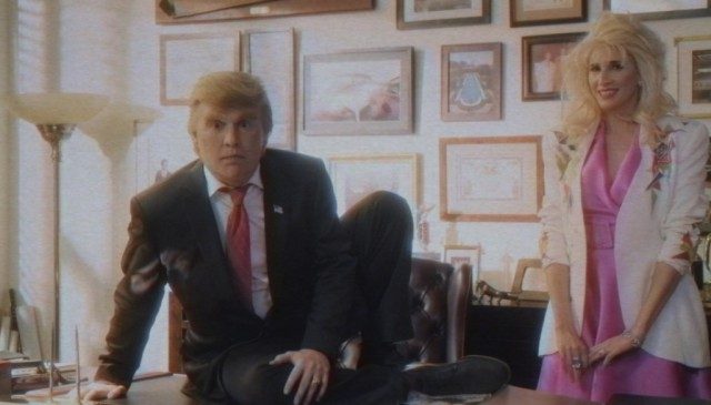 Johnny Depp and Michaela Watkins as Donald and Ivana Trump in 'Funny or Die Presents Donald Trump’s The Art of the Deal: The Movie'