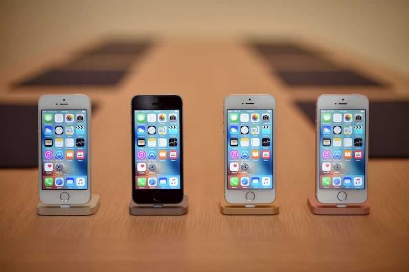 The new iPhone SE seen at Apple's headquarters