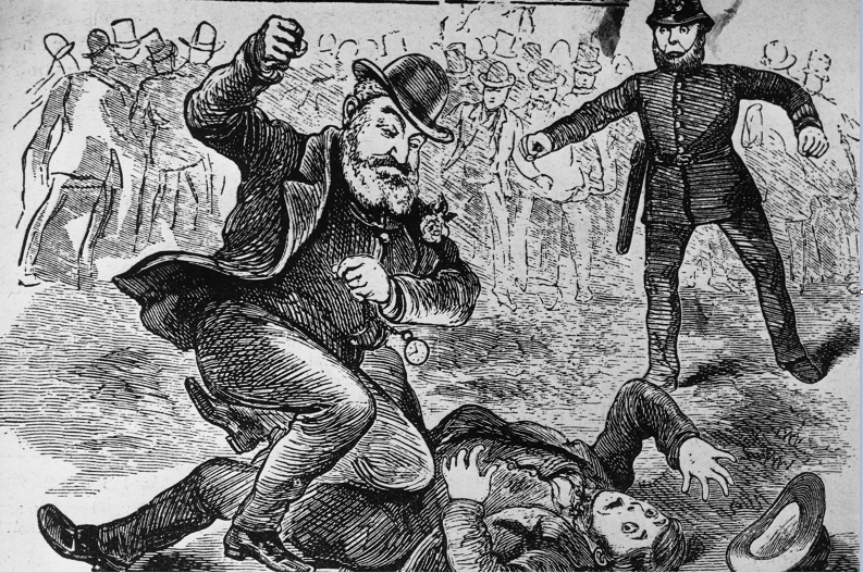 A man confronting an assailant | Hulton Archive/Getty Images