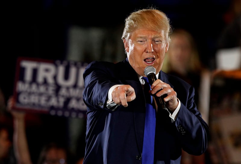 Donald Trump speaks at a rally Donald Trump speaks at a rally