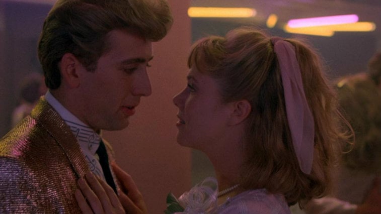 Nicolas Cage and Kathleen Turner in dancing in Peggy Sue Got Married