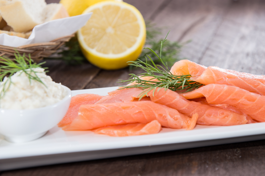 smoked salmon with cream cheese