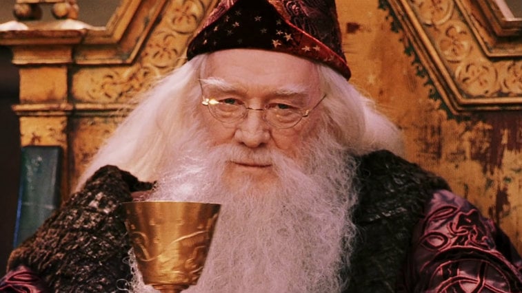 Richard Harris in Harry Potter and the Sorcerer's Stone