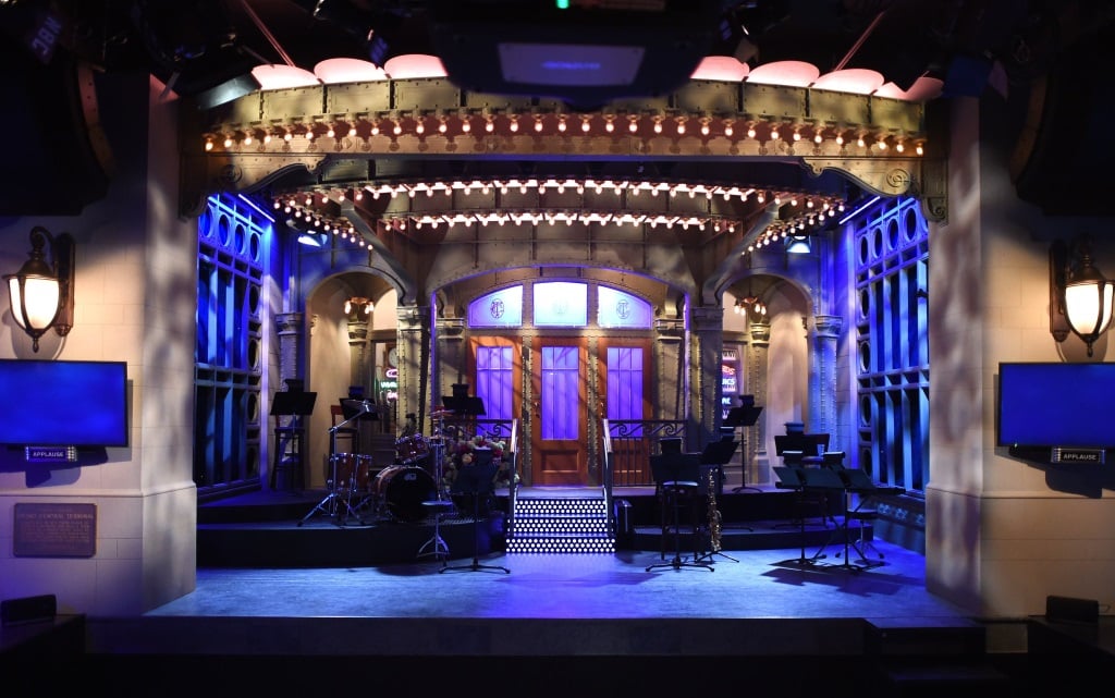 Saturday Night Live stage seen from the audience's point of view. 