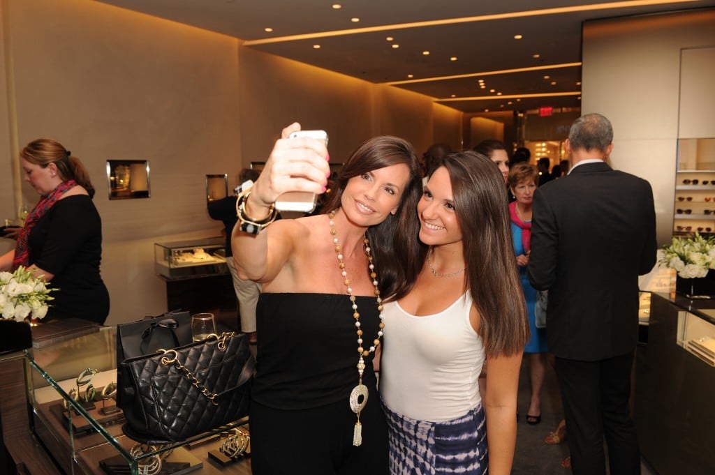 Shoppers take a selfie at the mall
