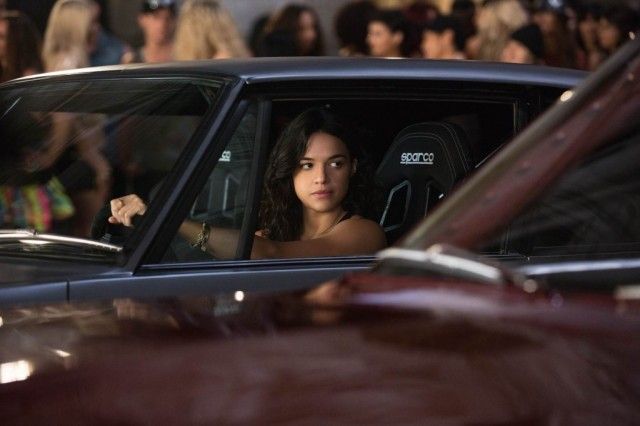 Michelle Rodriguez in a scene from 'Fast & Furious 6'