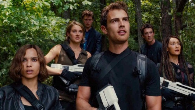 The rebels of 'Divergent: Allegiant' gather in the woods.
