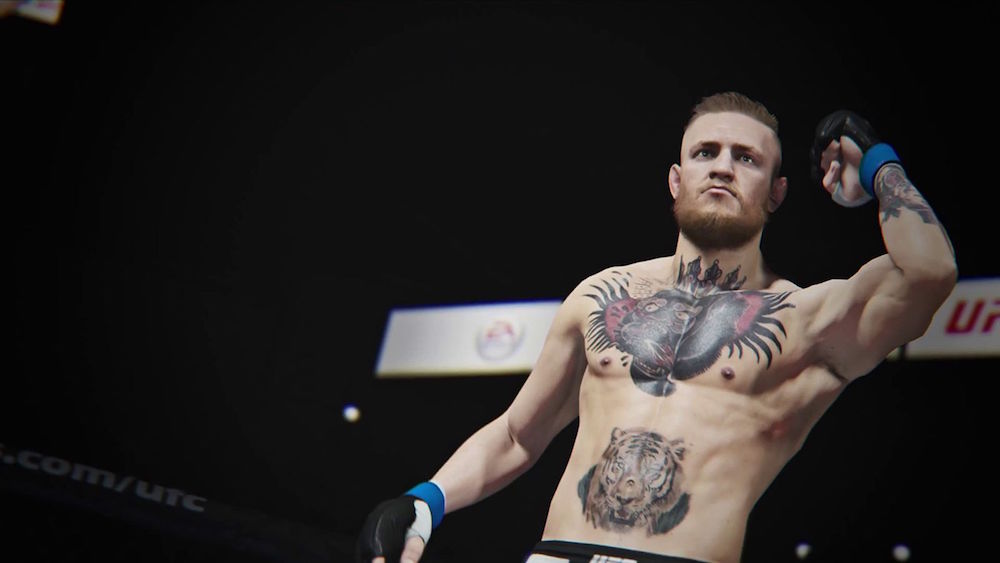 Conor McGregor makes his way to the octagon