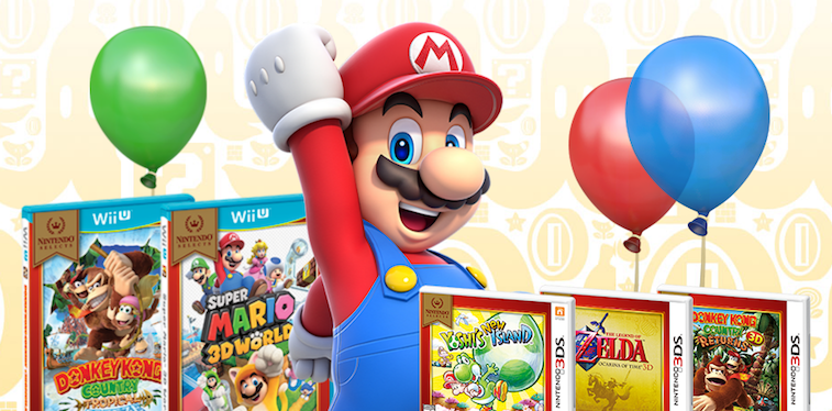 Mario and the Nintendo Selects games.