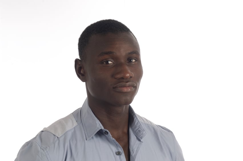 man with unbuttoned shirt