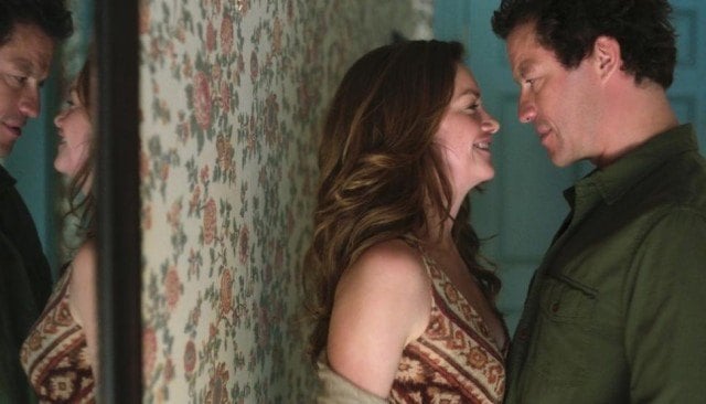 Alison (Ruth Wilson) and Noah (Dominic West) share an intimate moment in 'The Affair'