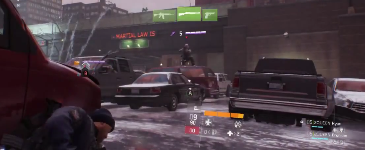 Aiming at an enemies legs in The Division