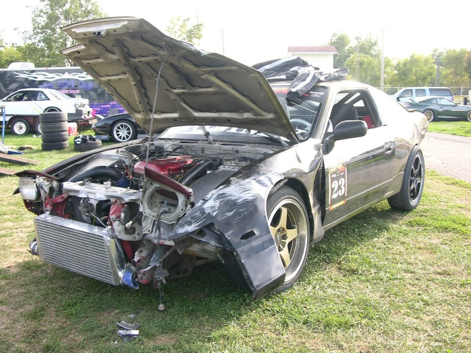 wrecked car