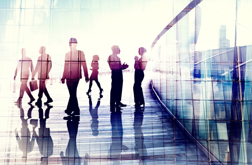 concept of business people walking