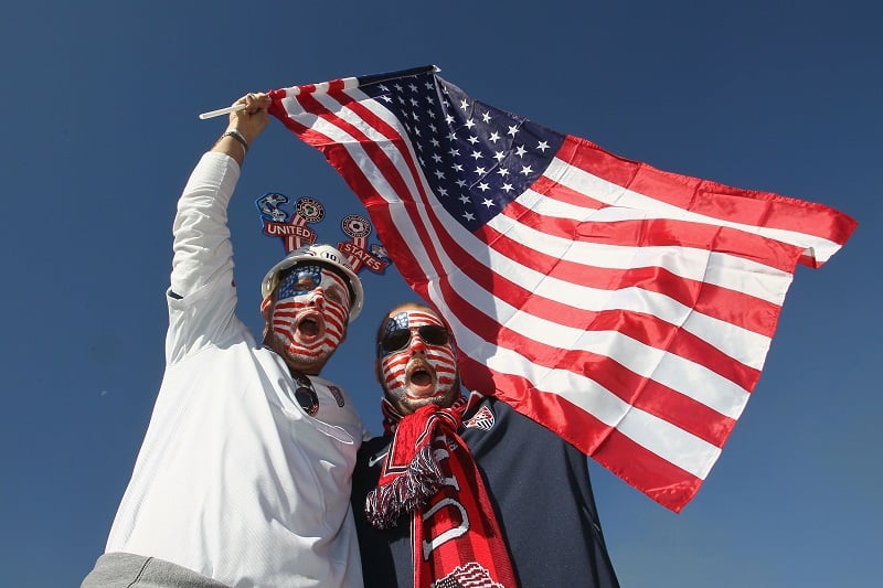 Americans being patriotic