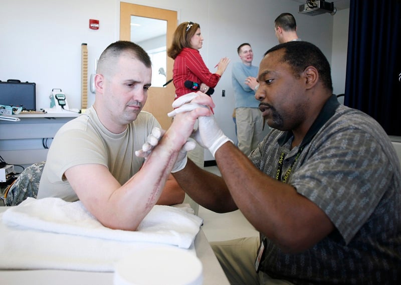 Occupational therapist at work