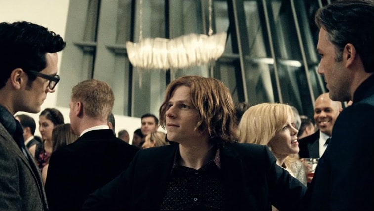 Henry Cavill, Jesse Eisenberg, and Ben Affleck in Batman v Superman: Dawn of Justice