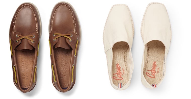 Sperry boat shoes and Castañer espadrilles from Mr. Porter
