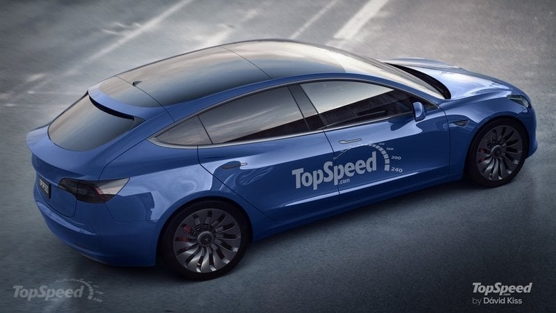 Tesla Model 3 hatchback rendering