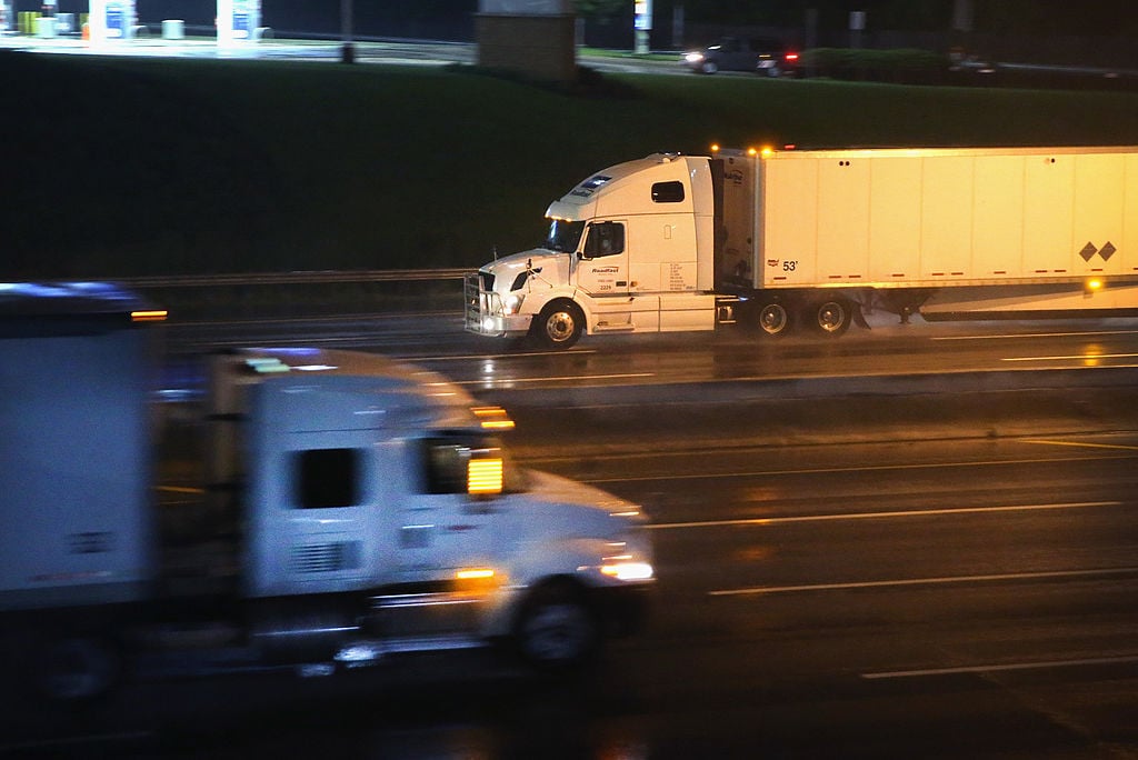 trucks on highway