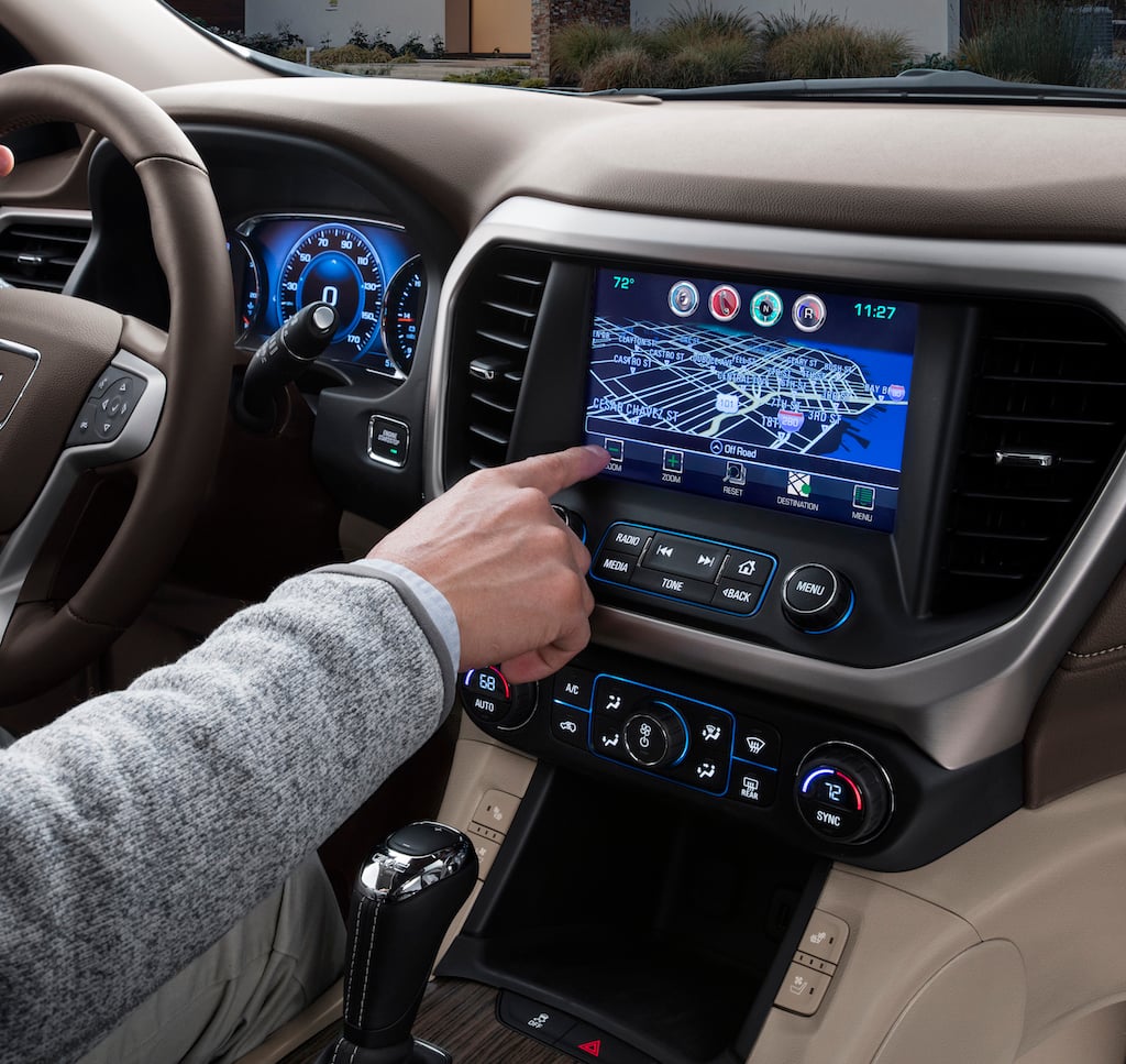 infotainment system of the GMC Acadia
