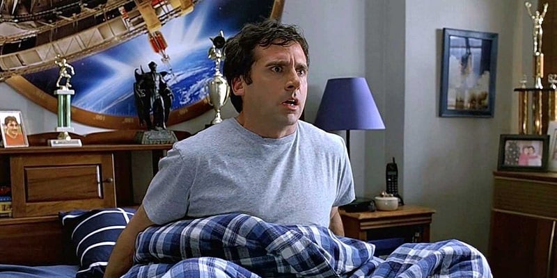 Steve Carrell as 'The 40-Year-Old Virgin'
