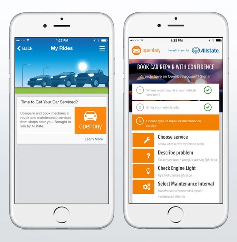 Openbay on smartphone