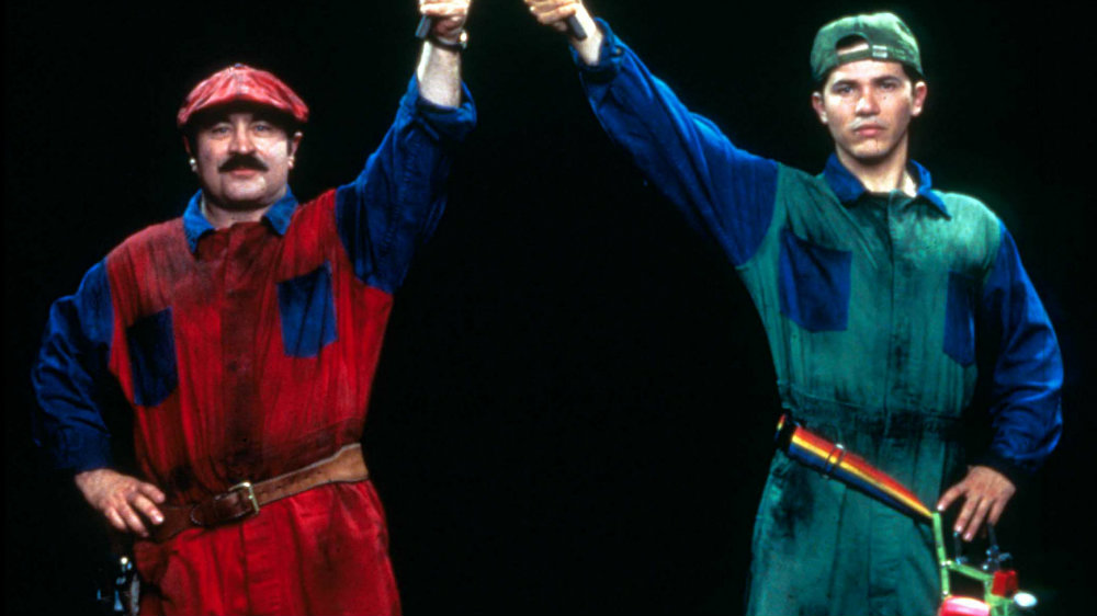 Bob Hoskins and John Leguizamo in Super Mario Bros.